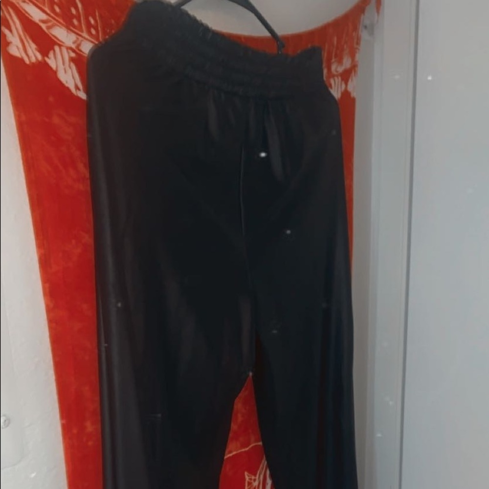 leather sweat pants
